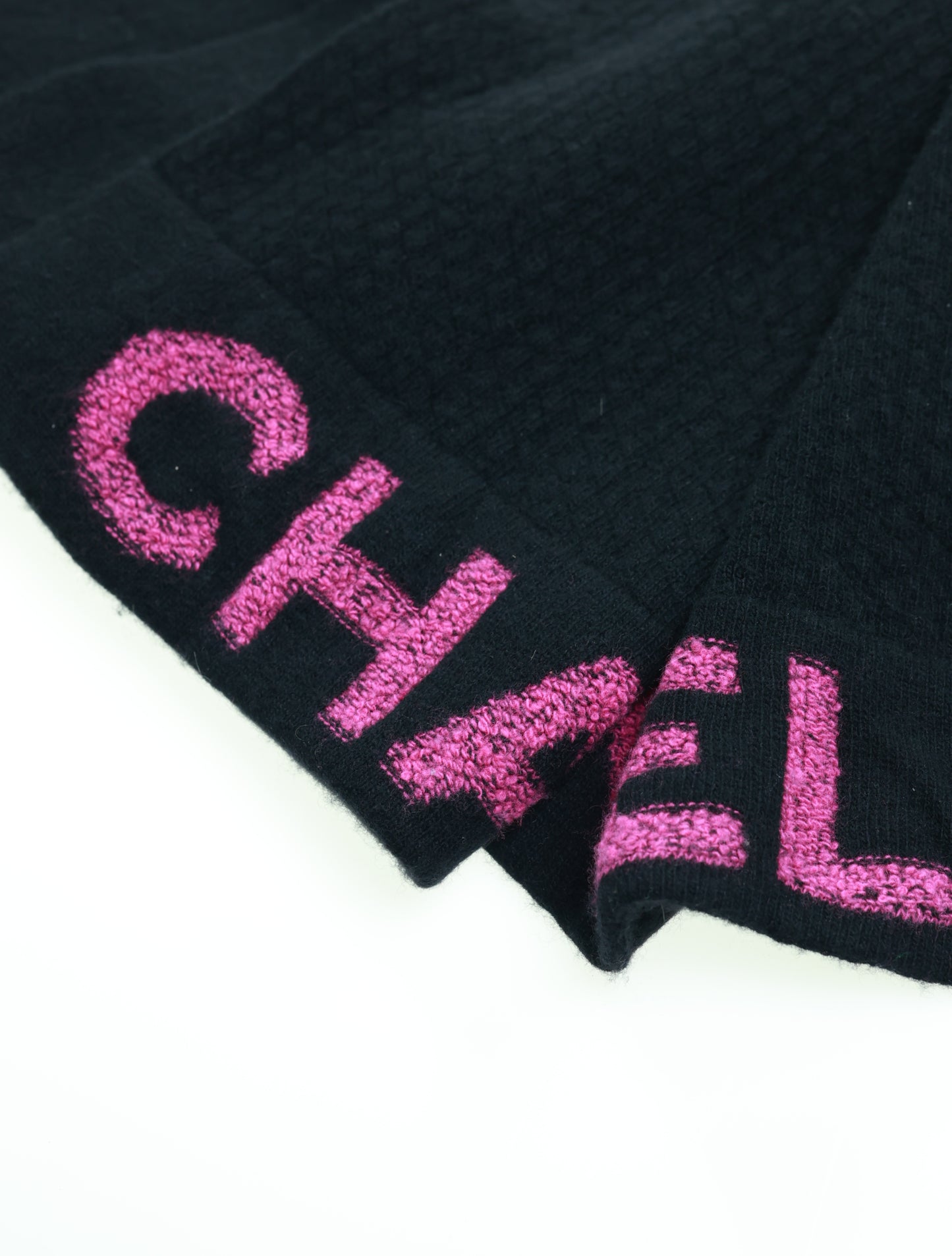 CHANEL Schal Schwarz Pink