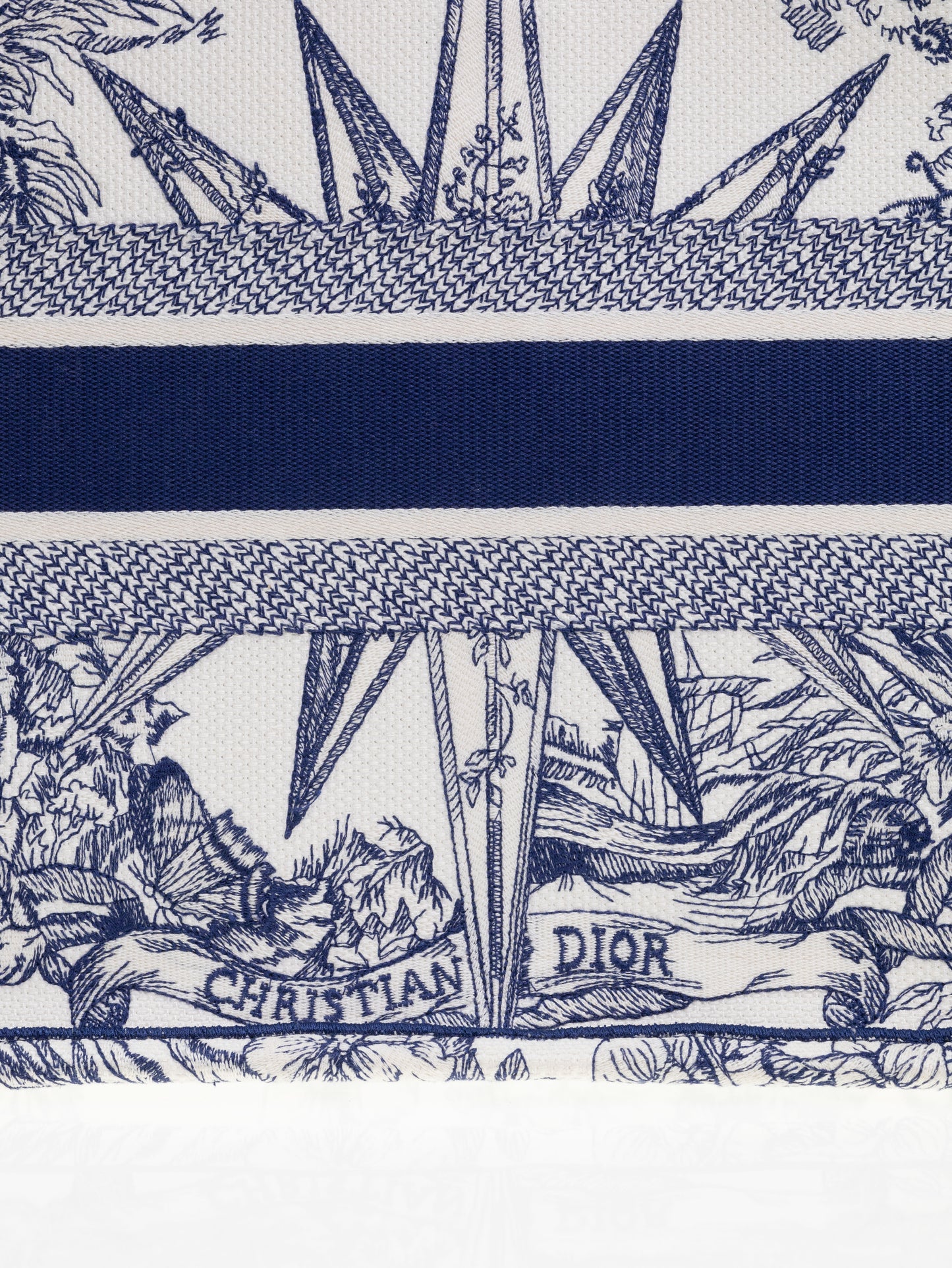 DIOR Christian Dior Book Medium Blue/white Book Tote