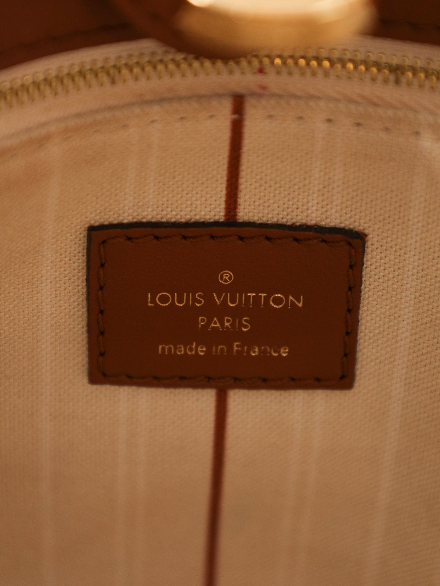 LOUIS VUITTON On My Side PM Monogram Bag Shopper Creme-Braun