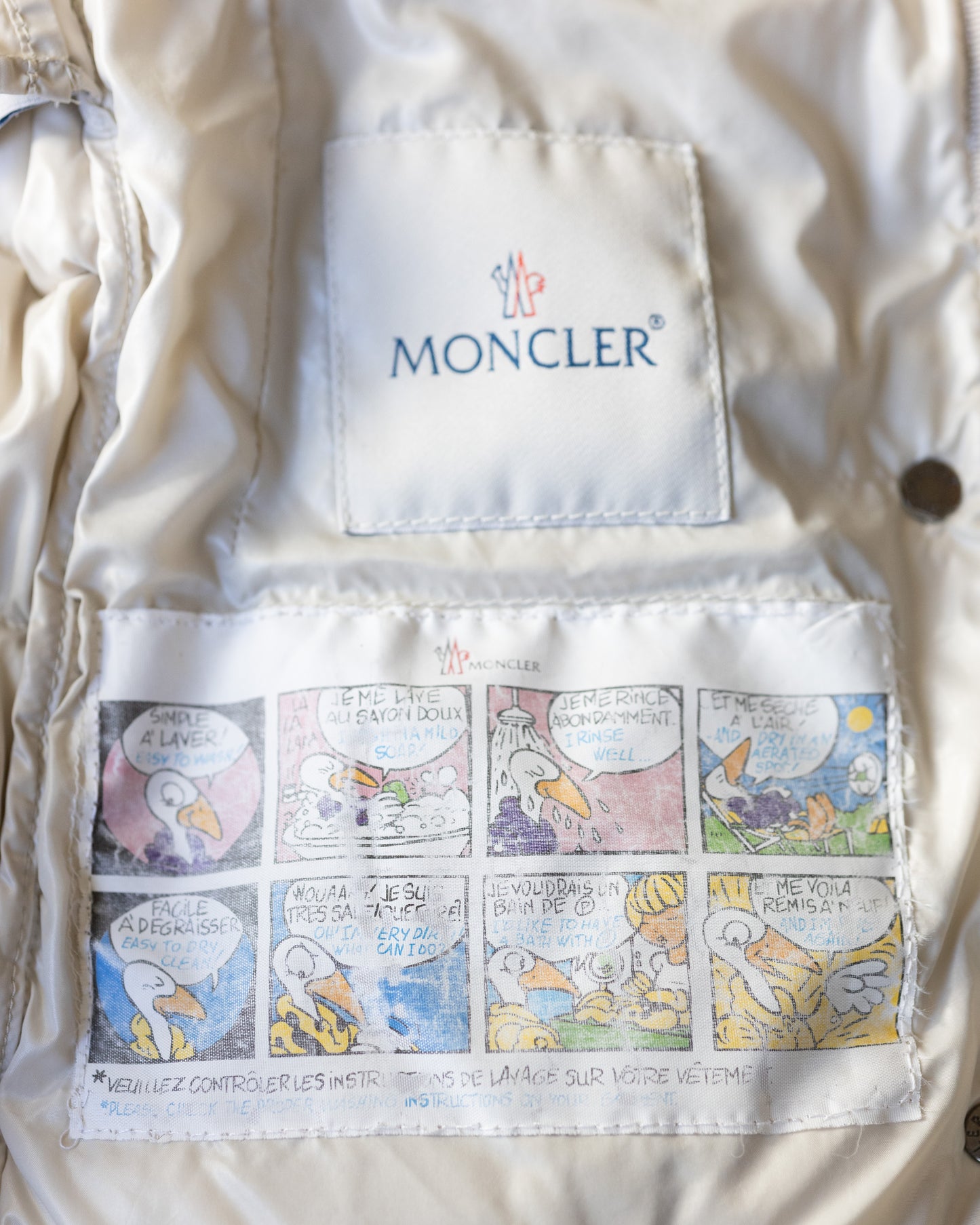 Moncler Armoise Daunenjacke creme Größe 0 XXL Pelz - entspr. Gr. 34 bzw. XS