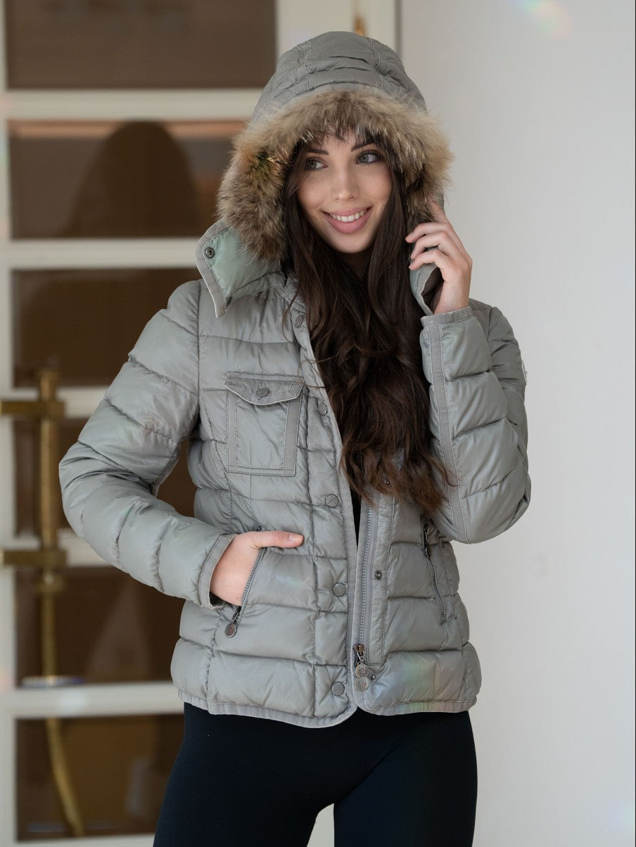 Moncler Armoise Daunenjacke Größe 2 XXL Pelz - Gr. 36/38 bzw. S/M