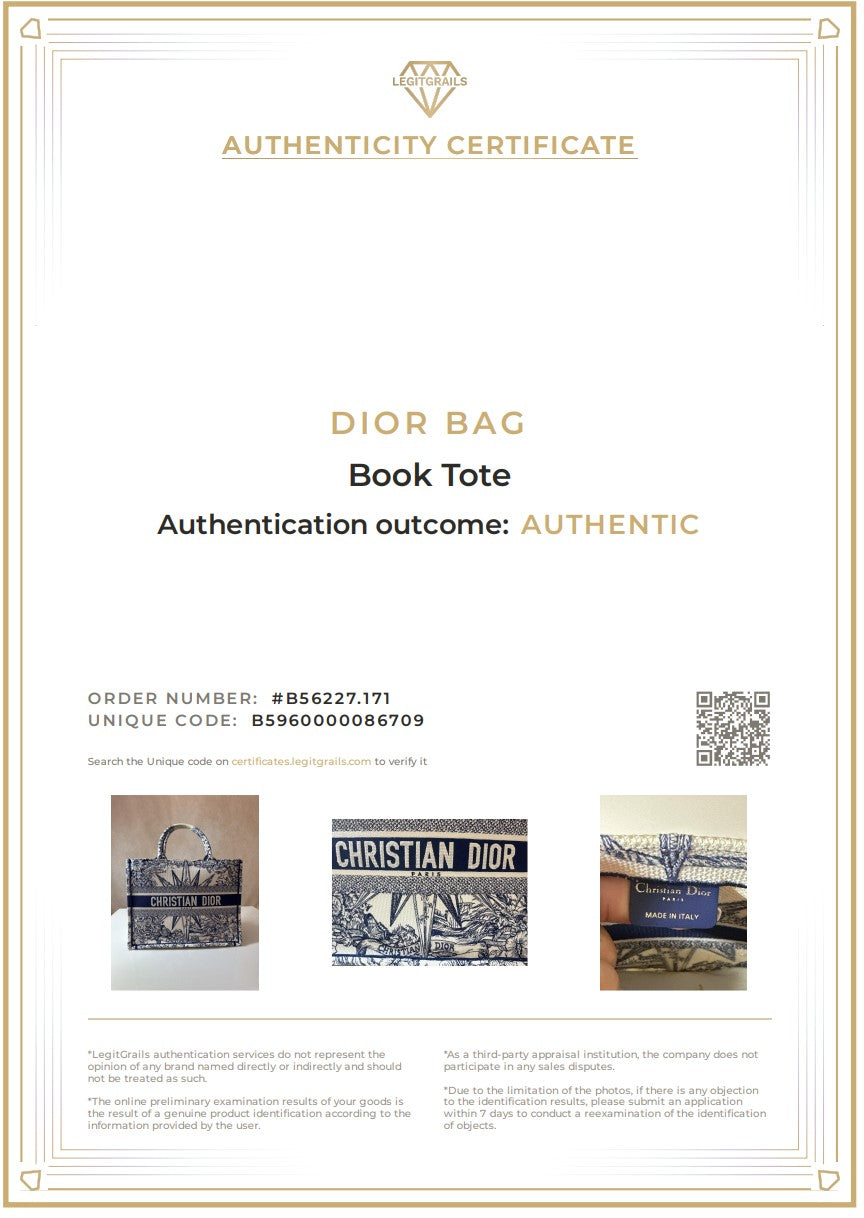 DIOR BOOK TOTE BAG D-LACE EMBROIDERY - LIMITED EDITION Medium model