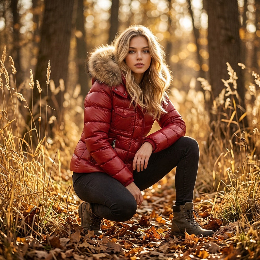 Moncler Armoise Daunenjacke ROT ! Größe 1 Gr. 34,36 bzw. XS/S