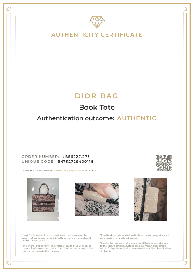 DIOR BOOK TOTE BAG D-LACE EMBROIDERY - LIMITED EDITION Medium model