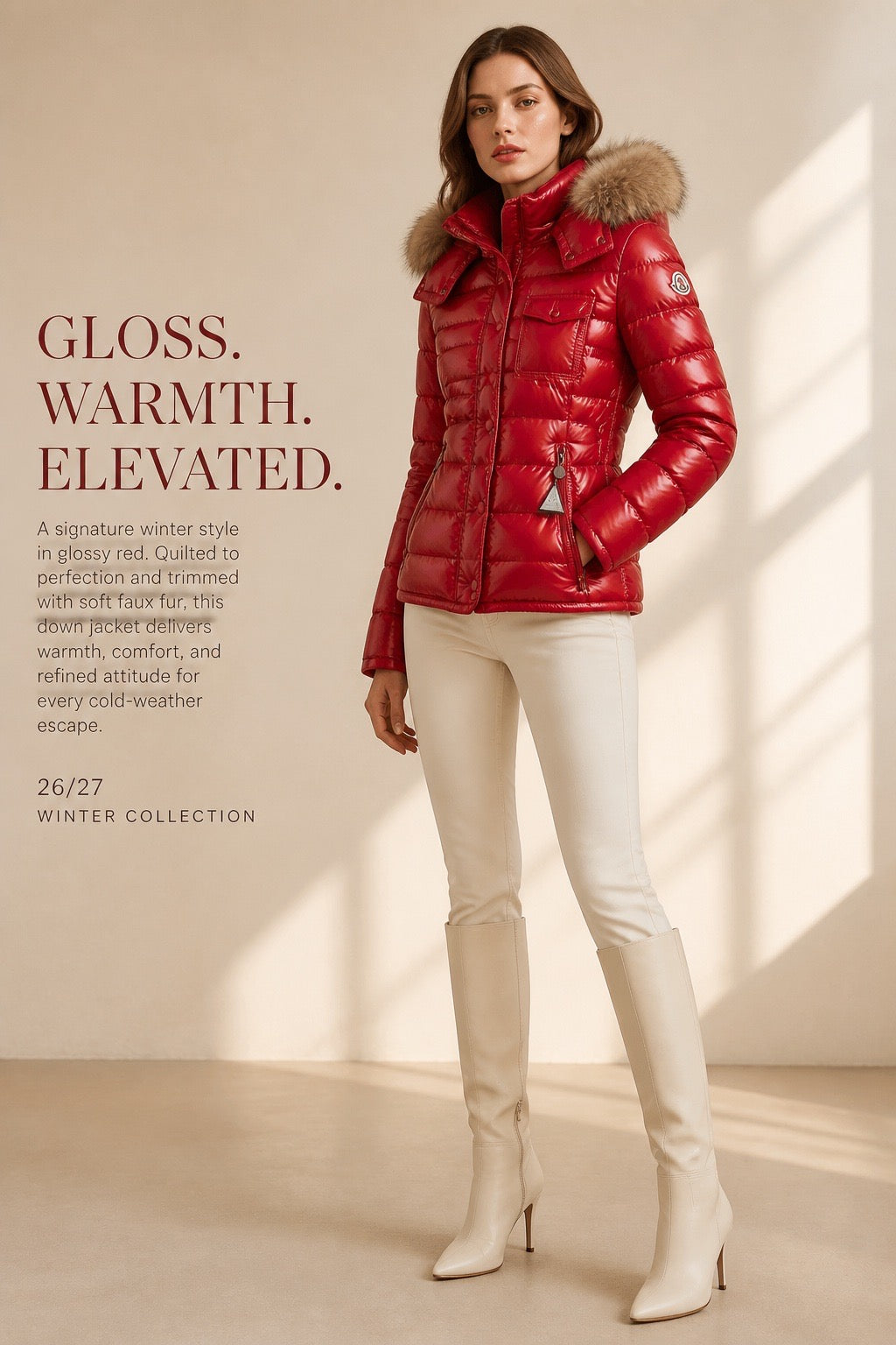 Moncler Armoise Daunenjacke ROT ! Größe 1 Gr. 34,36 bzw. XS/S