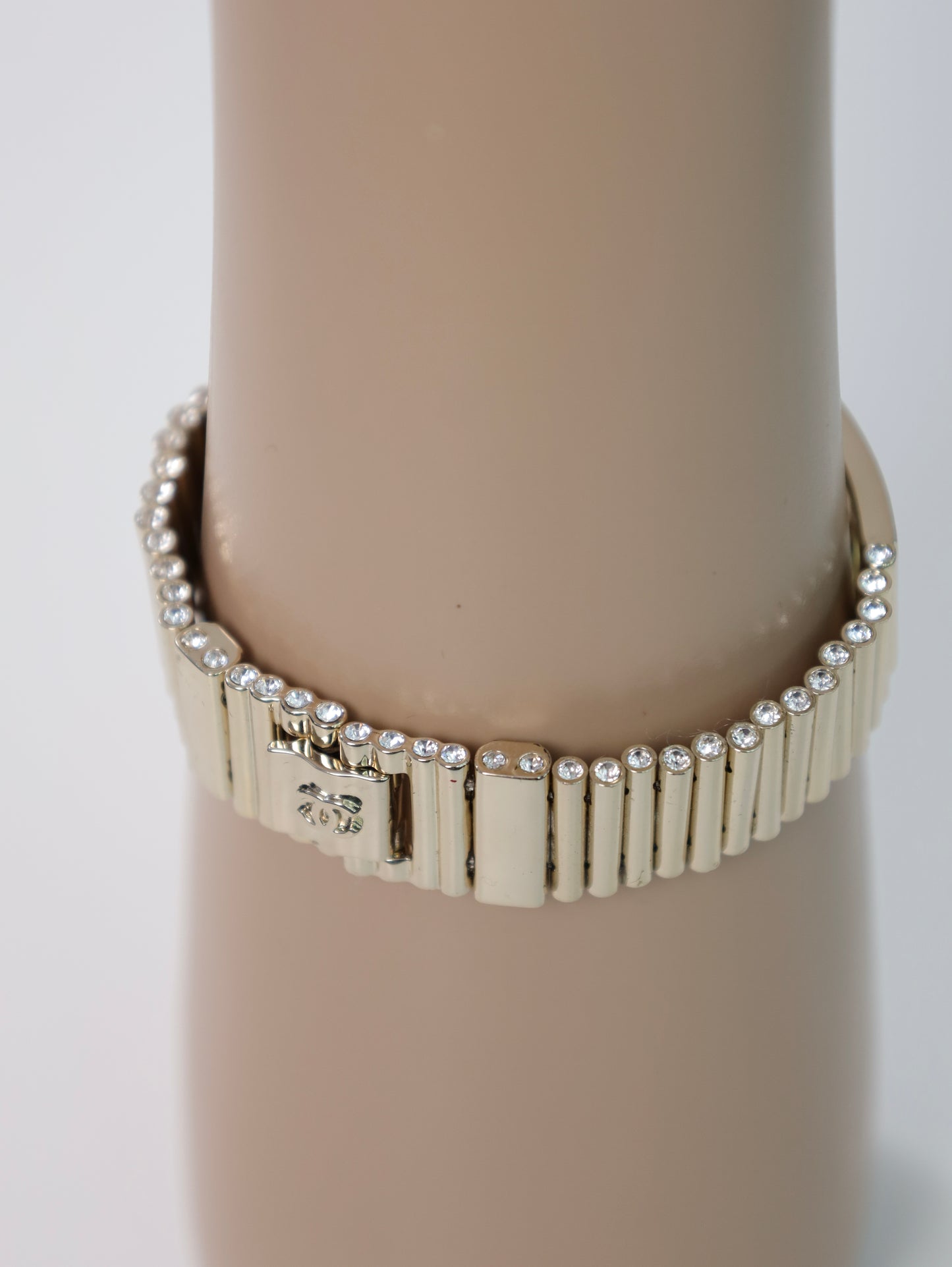 Bracciale CHANEL braccialetti CC oro strass di lusso