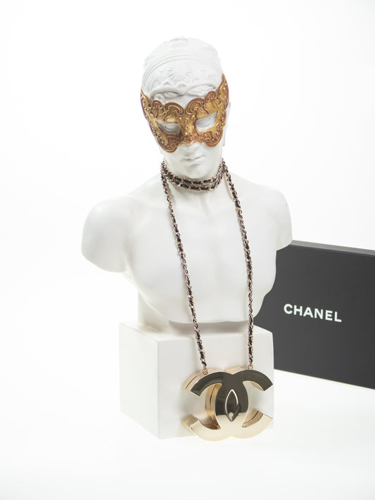 CHANEL Halskette Bodychain 10cm großes CC Körperkette XXL Gold