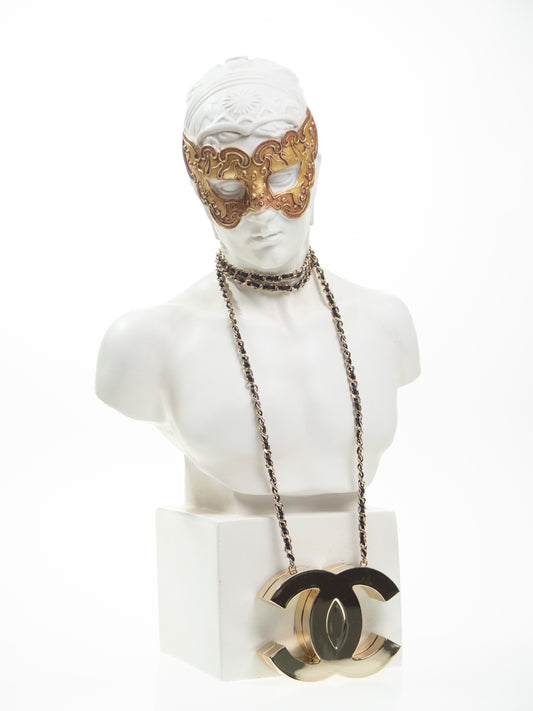 CHANEL Halskette Bodychain 10cm großes CC Körperkette XXL Gold