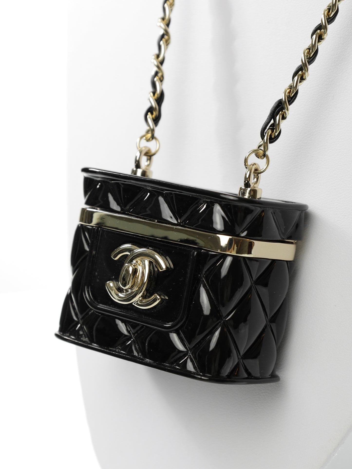 CHANEL necklace chain with handbag pendant vanity bag