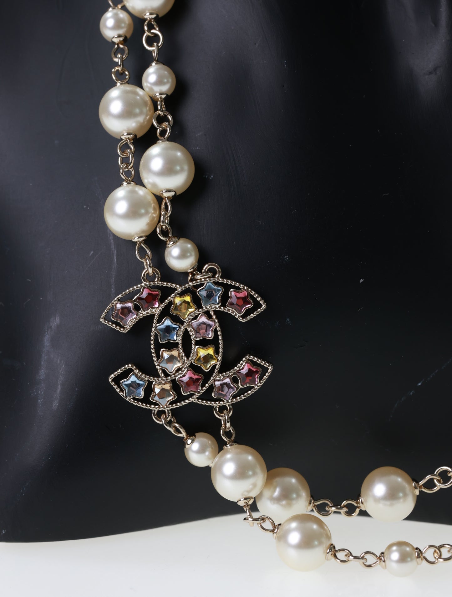 Collana CHANEL catena CC collana perle strass
