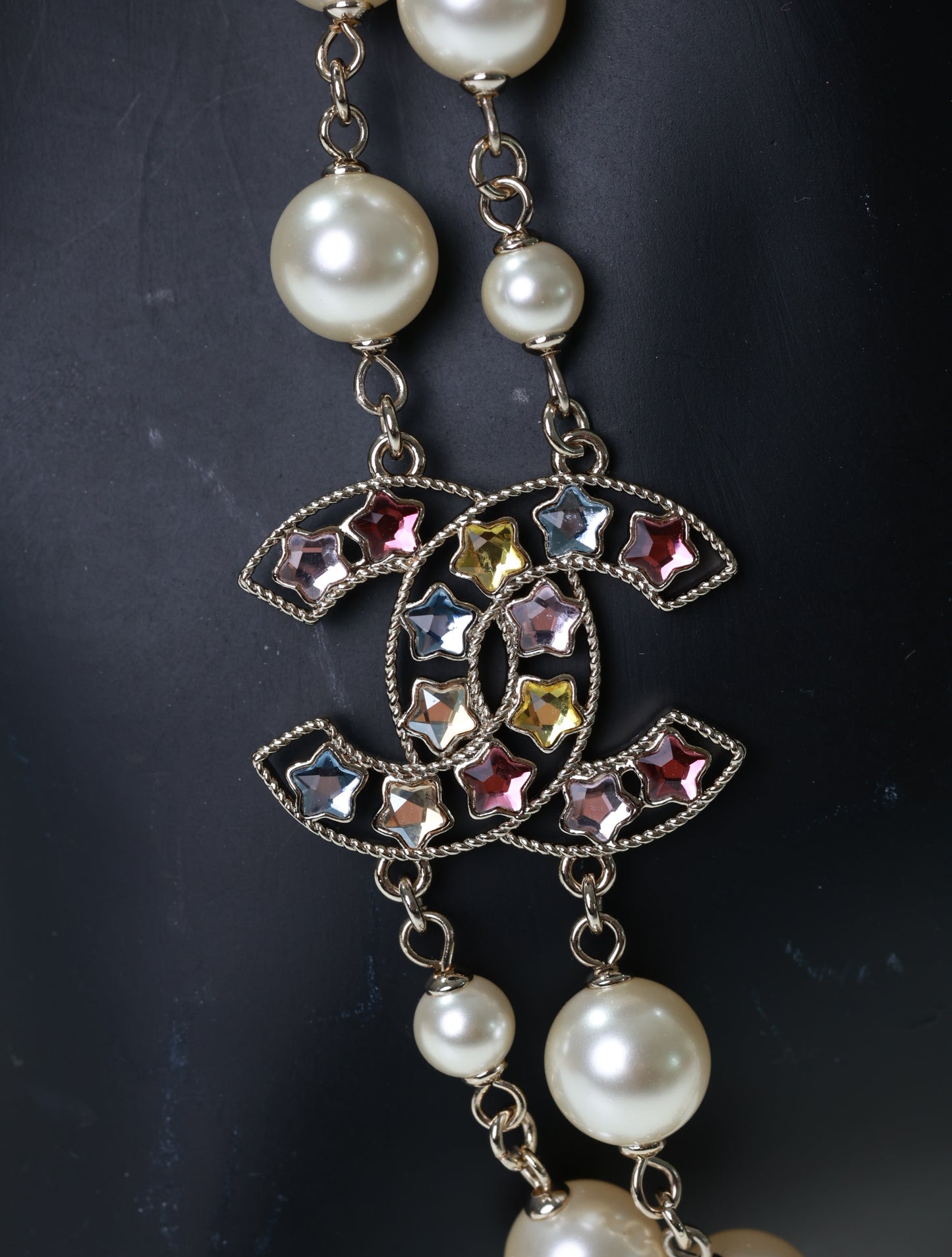 Collana CHANEL catena CC collana perle strass