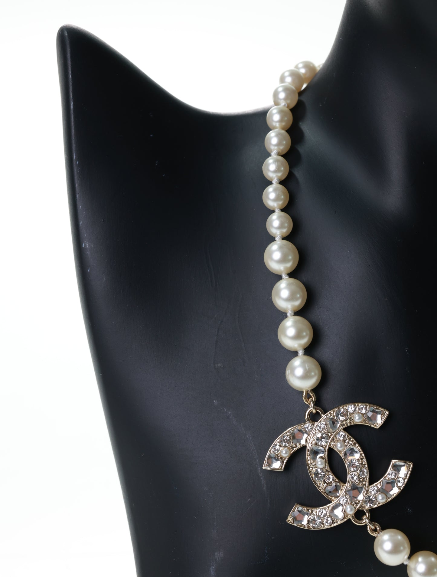 CHANEL Kette CC Halskette Collier Perlen Strass