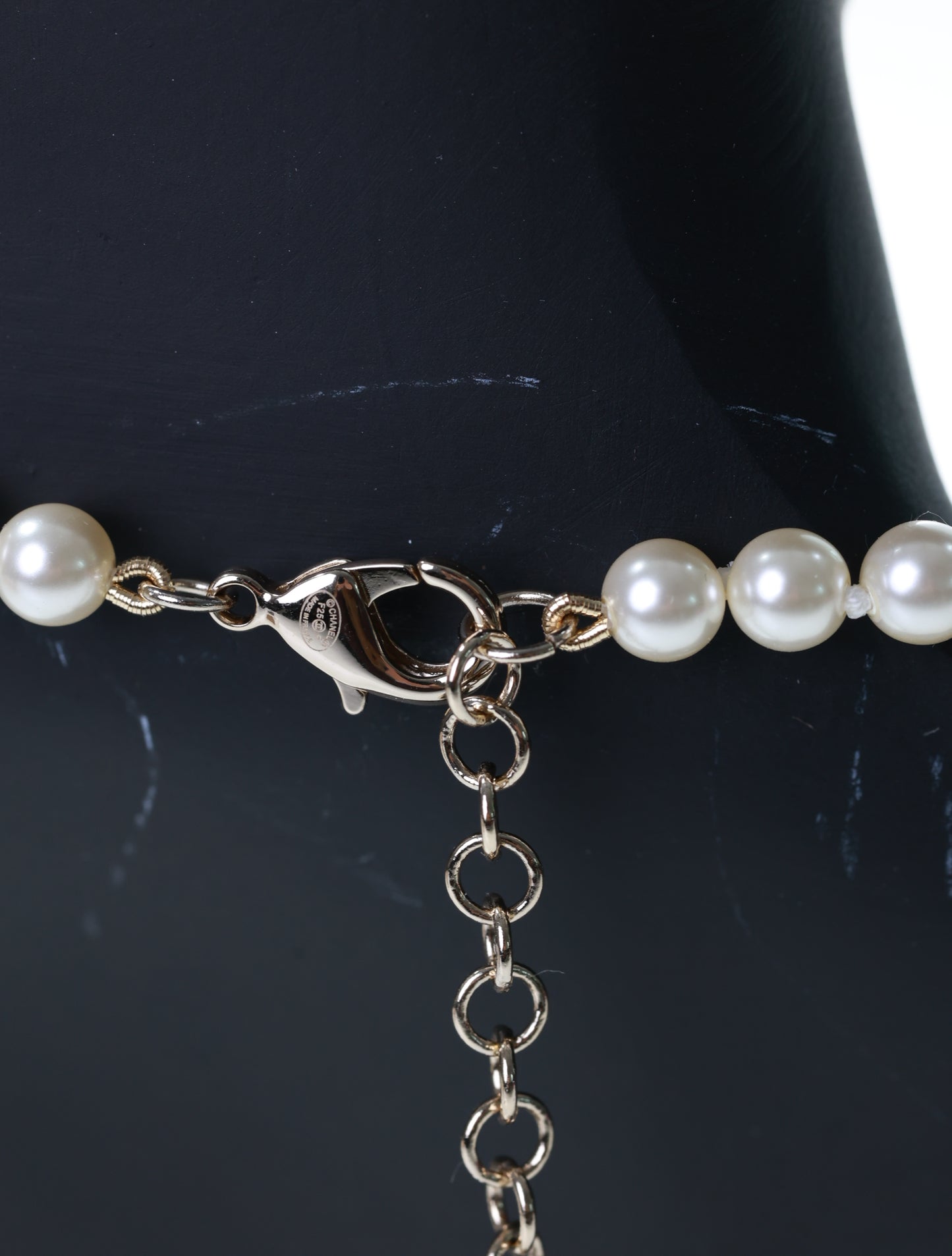 CHANEL Kette CC Halskette Collier Perlen Strass