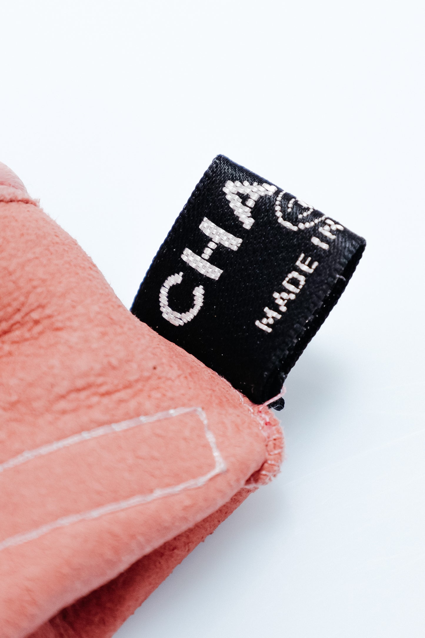 CHANEL Lederhandschuhe Gloves Gr 7 fingerlos rosa