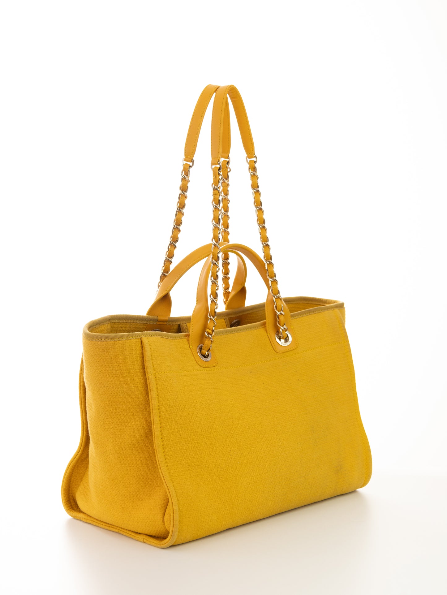 CHANEL DEAUVILLE Shopper Large Size Gelb Safran mit Pochette A66941B07300