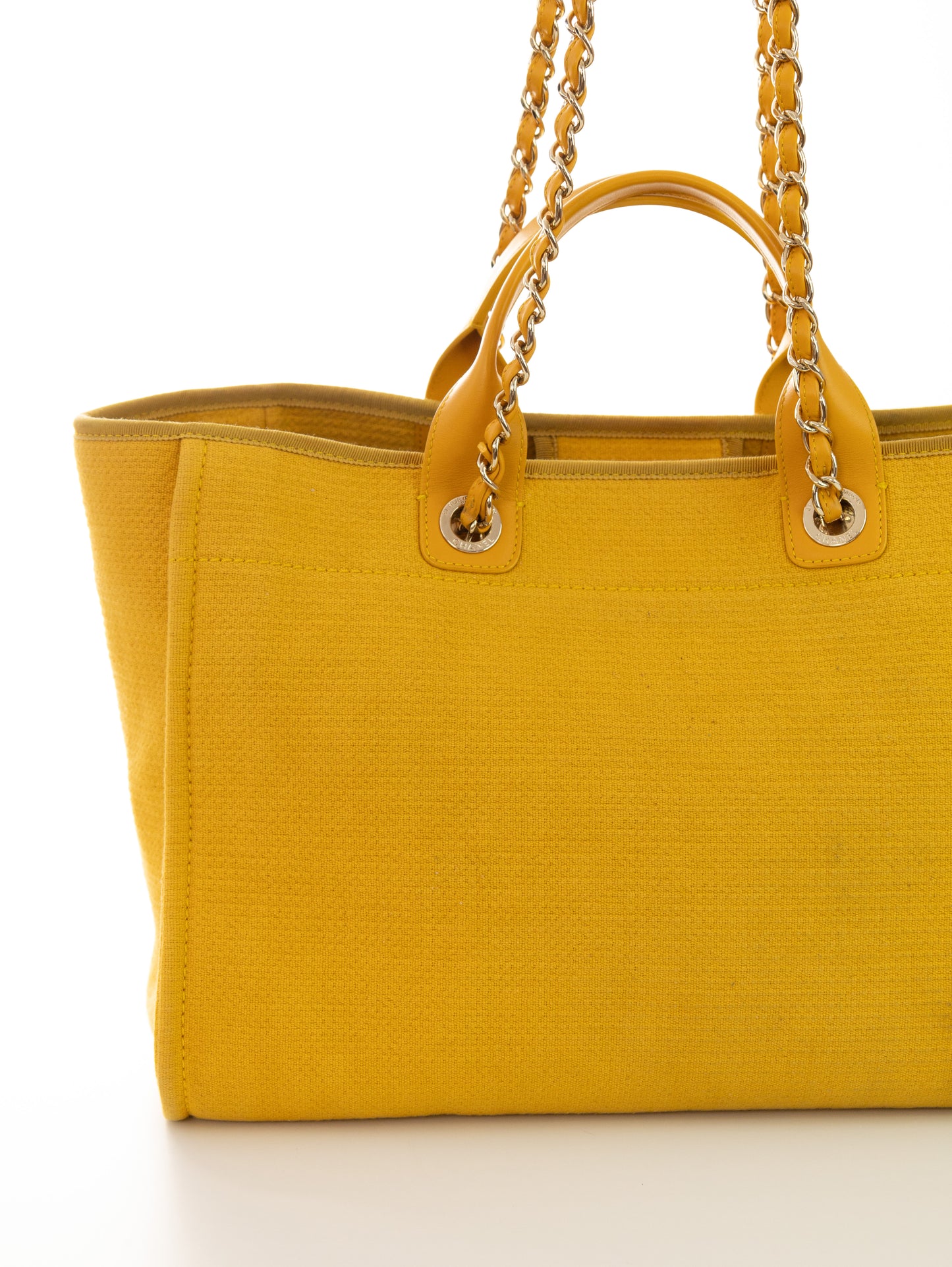 CHANEL DEAUVILLE Shopper Large Size Gelb Safran mit Pochette A66941B07300