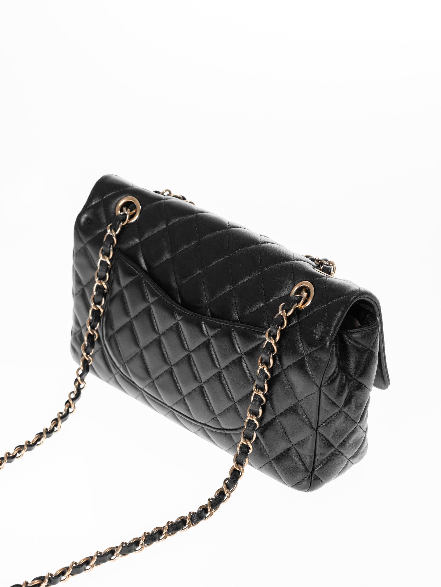 Borsa con patta rosa Timeless media CHANEL in agnello