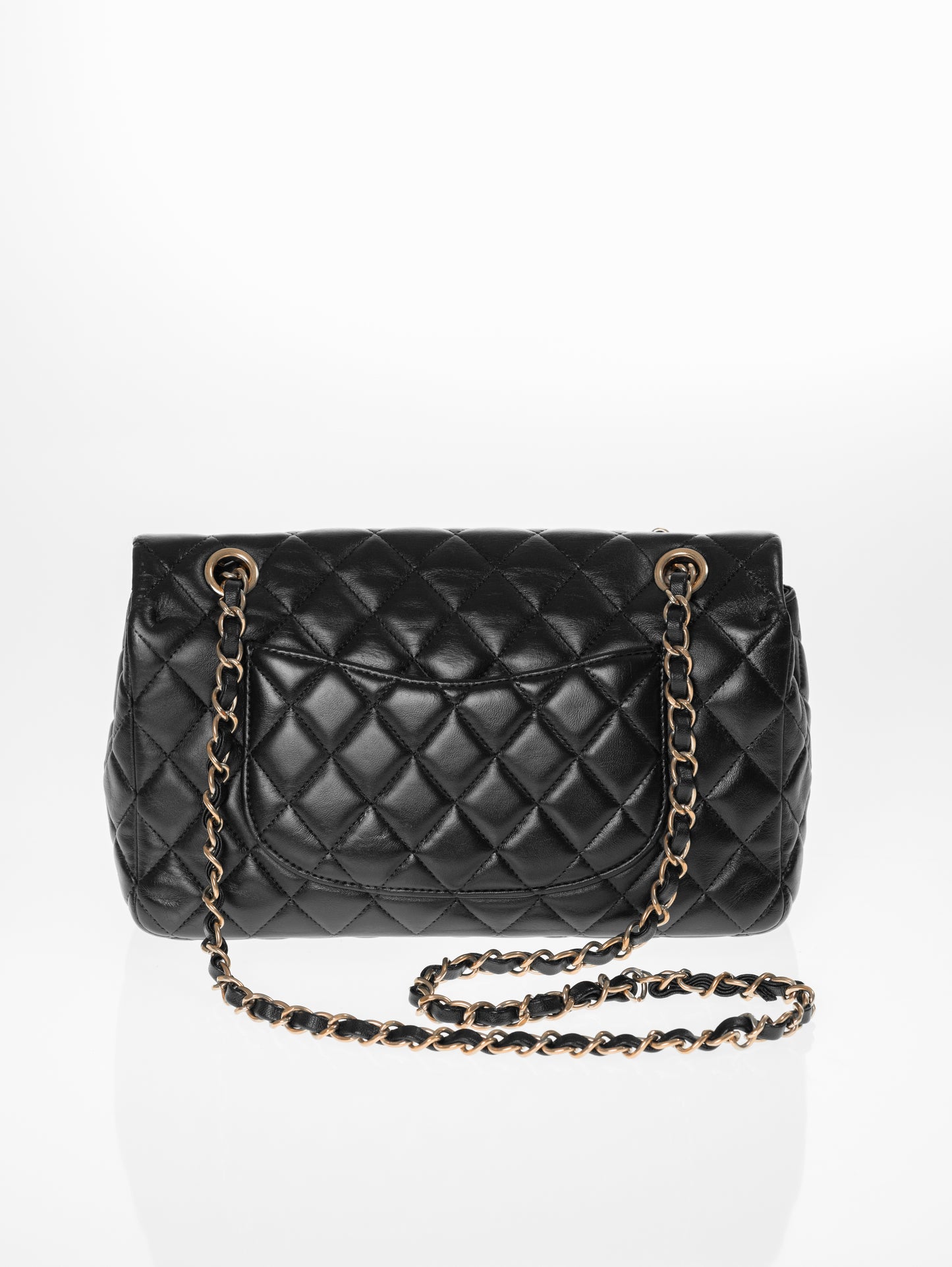 Borsa con patta rosa Timeless media CHANEL in agnello