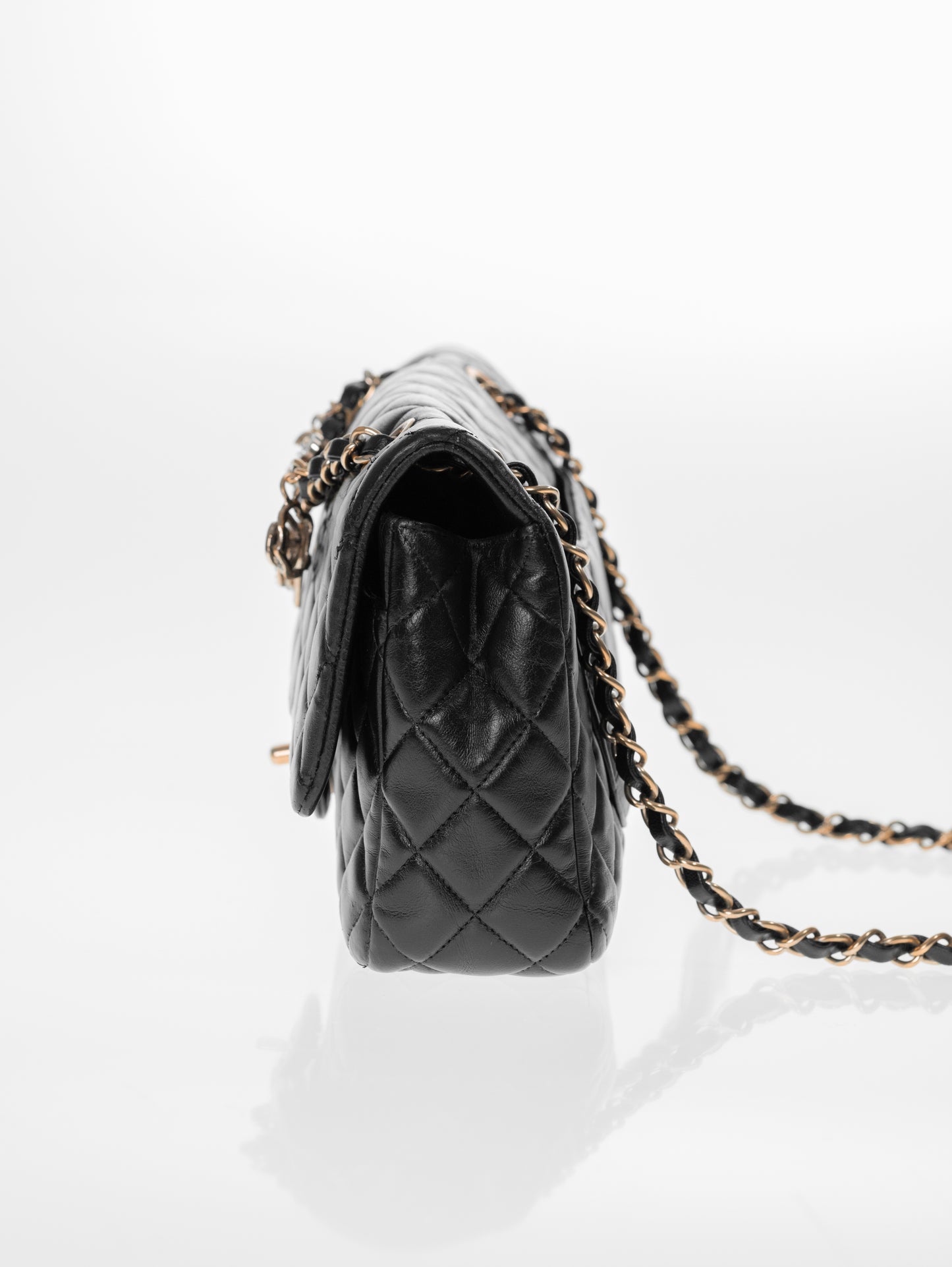 Borsa con patta rosa Timeless media CHANEL in agnello