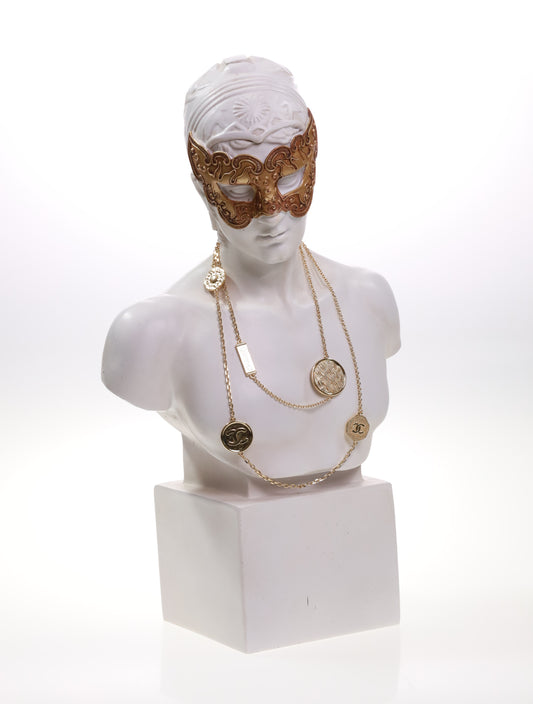 Collana CHANEL collana a catena CC perle collana di perle con strass