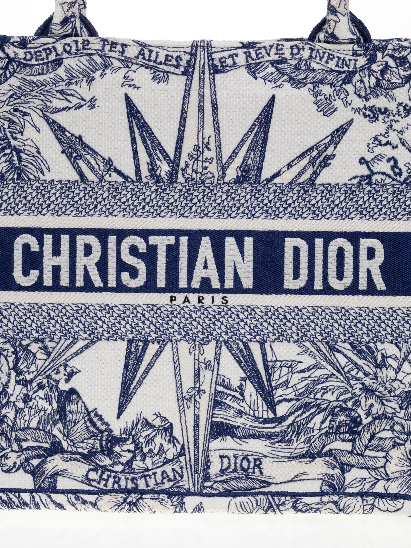 DIOR BOOK TOTE BAG D-LACE EMBROIDERY - LIMITED EDITION Medium model