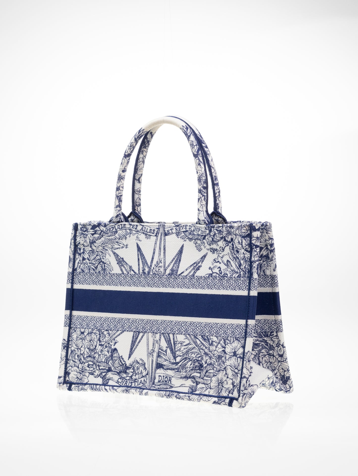 DIOR BOOK TOTE BAG D-LACE EMBROIDERY - LIMITED EDITION Medium model