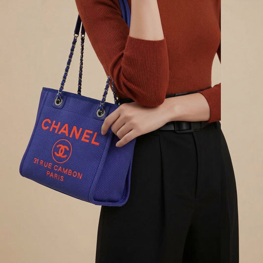 CHANEL DEAUVILLE A66939 Shoppingbag Small Tote Bag