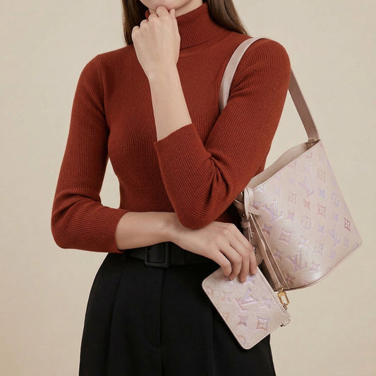 LOUIS VUITTON All In BB Monogram Empreinte Leder Dream Cream M25673