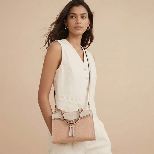 LOUIS VUITTON Sully PM Leder Papyrus Creme