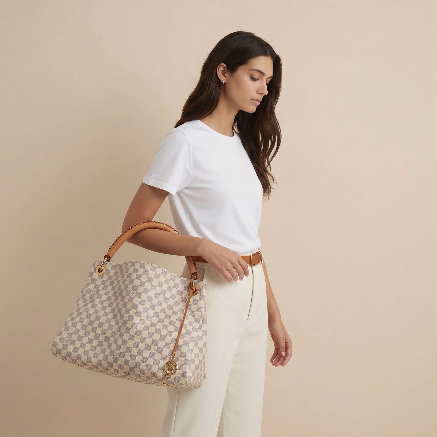 LOUIS VUITTON Artsy MM Damier Azur N41174 hervorragender Zustand