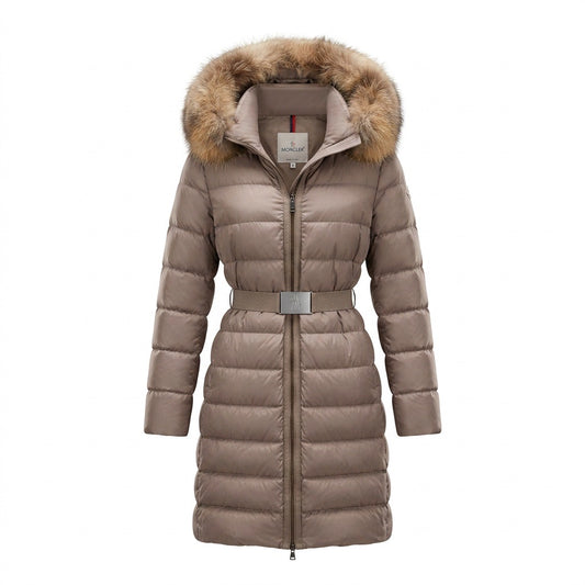 Moncler Fabrefox Daunenmantel mit Echtpelz Gr. 2 36/38