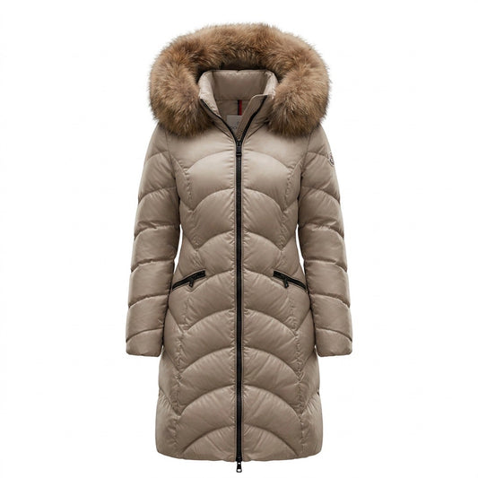 Moncler Albizia Daunenmantel mit Echtpelz Gr. 0/34/XS