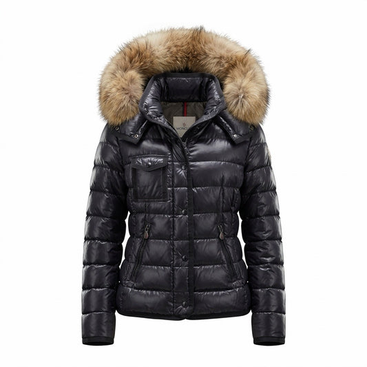 Moncler Armoise Daunenjacke schwarz Größe 3 XXL Pelz - entspr. Gr. 38/40 M