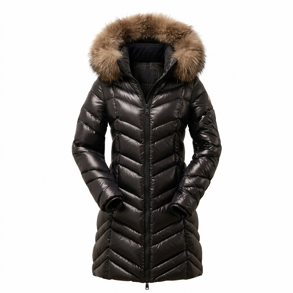 Moncler Fulmarus Daunenmantel mit Echtpelz Gr.0/34/XS