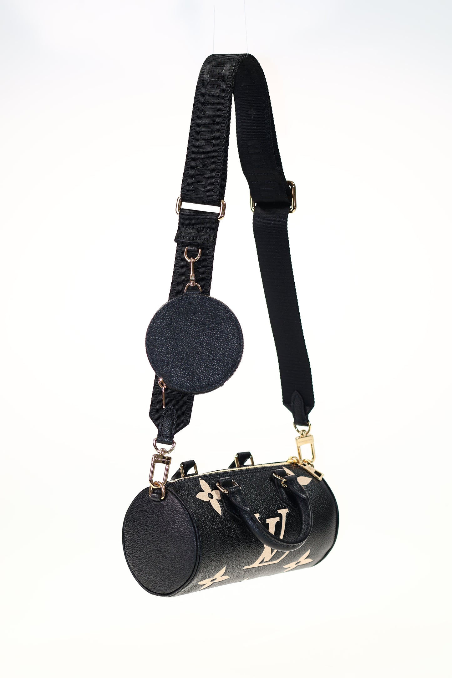 LOUIS VUITTON Papillon BB Monogram Schwarz/Creme Bicolor neuw.