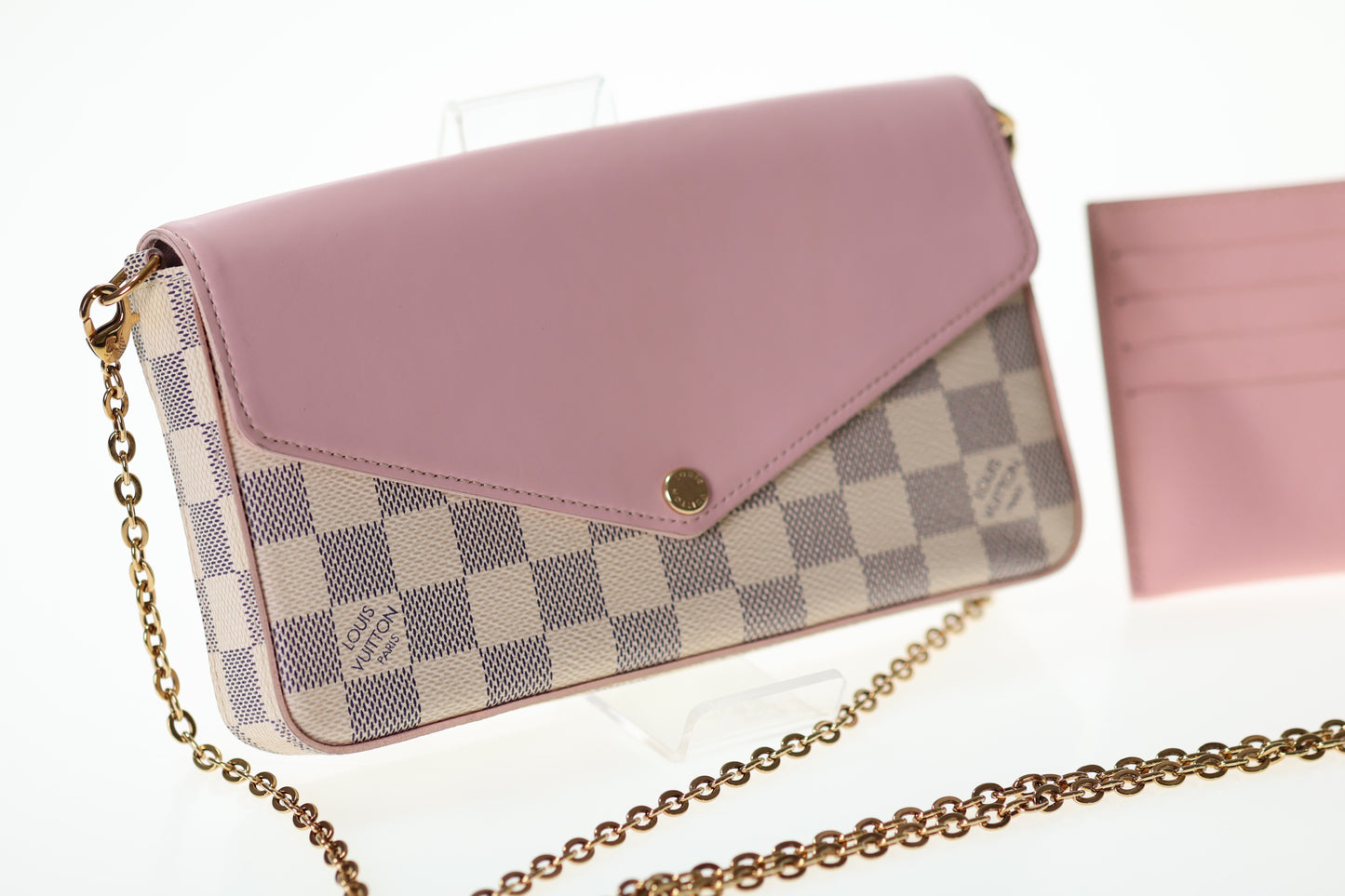 Louis Vuitton Felicie Damier Azur Rose