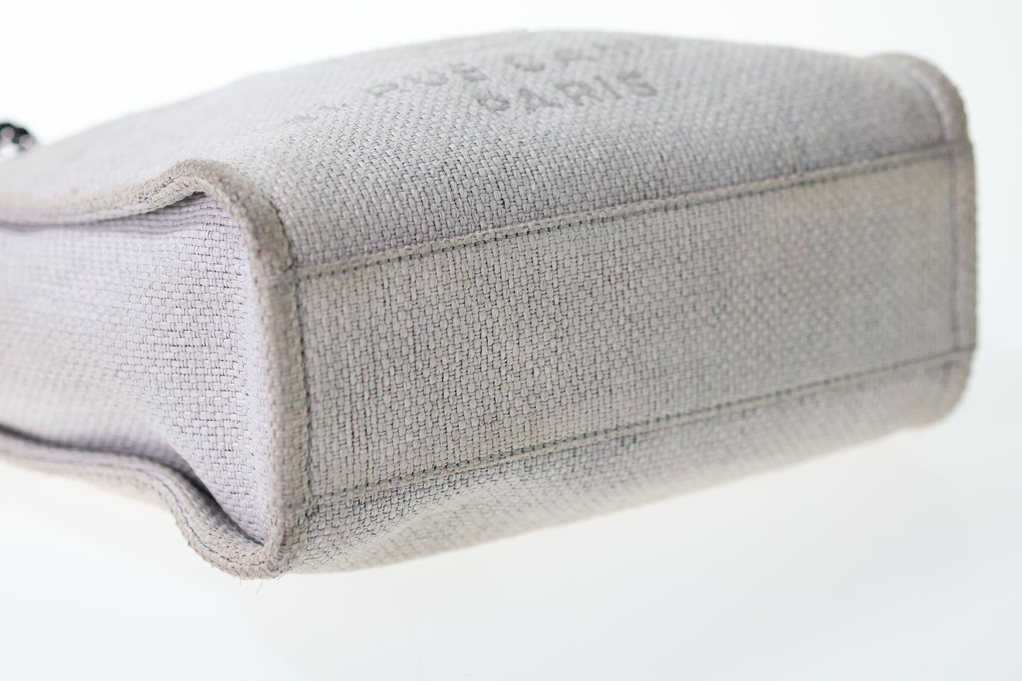 CHANEL DEAUVILLE A66939 Shoppingbag Small Tote Bag Grau