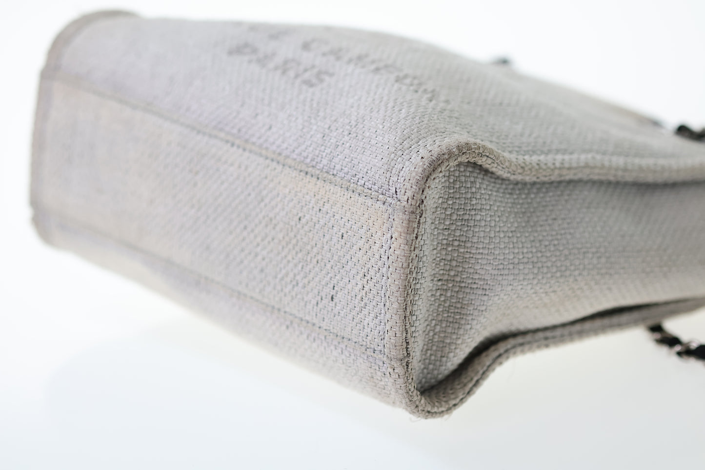 CHANEL DEAUVILLE A66939 Shoppingbag Small Tote Bag Grau