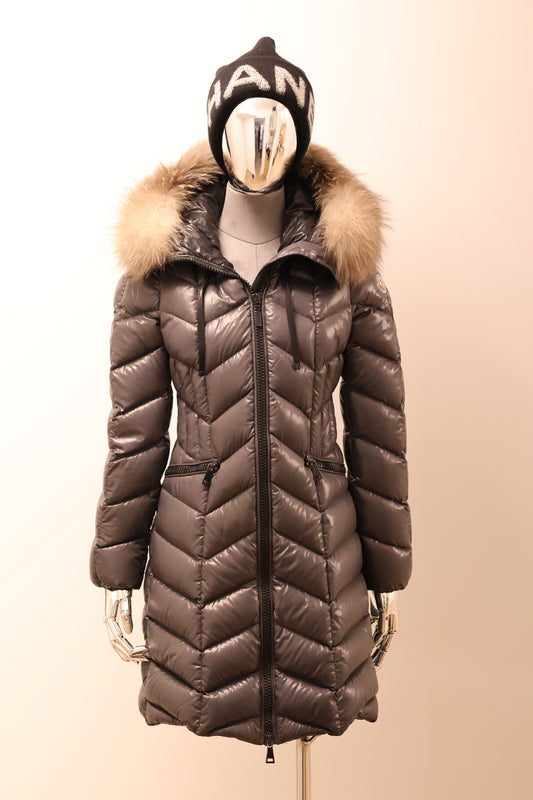 Moncler Bellette Daunenmantel mit Echtpelz Gr. 0/34/XS
