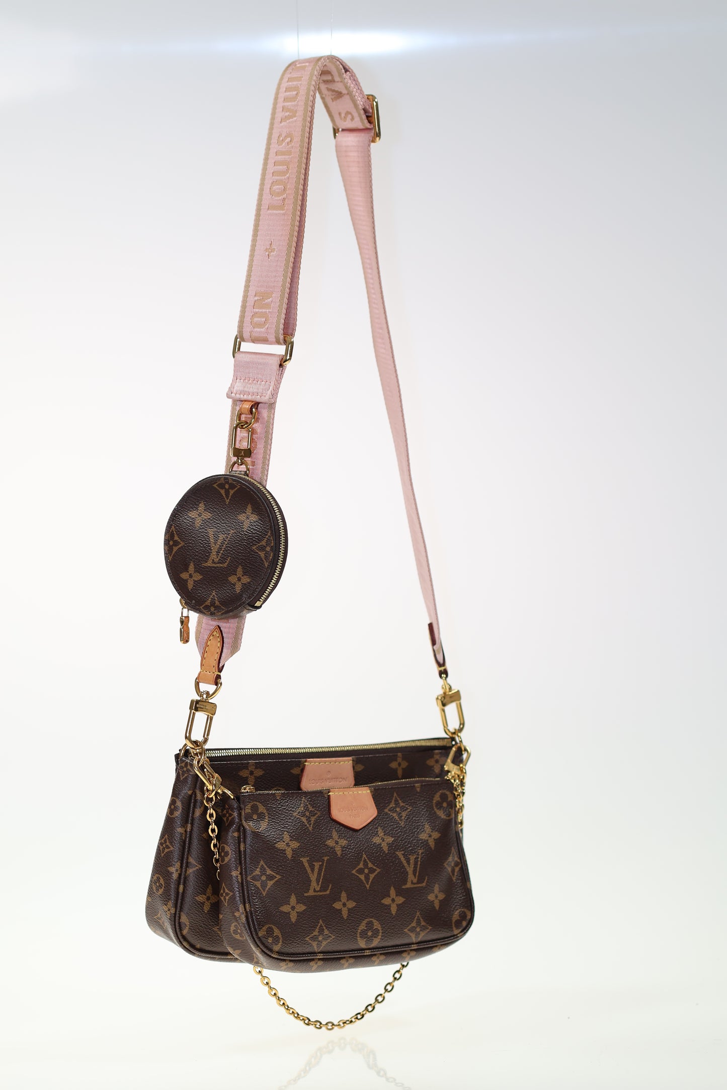 LOUIS VUITTON MULTI POCHETTE ACCESSOIRES M44840 ROSE FULLSET