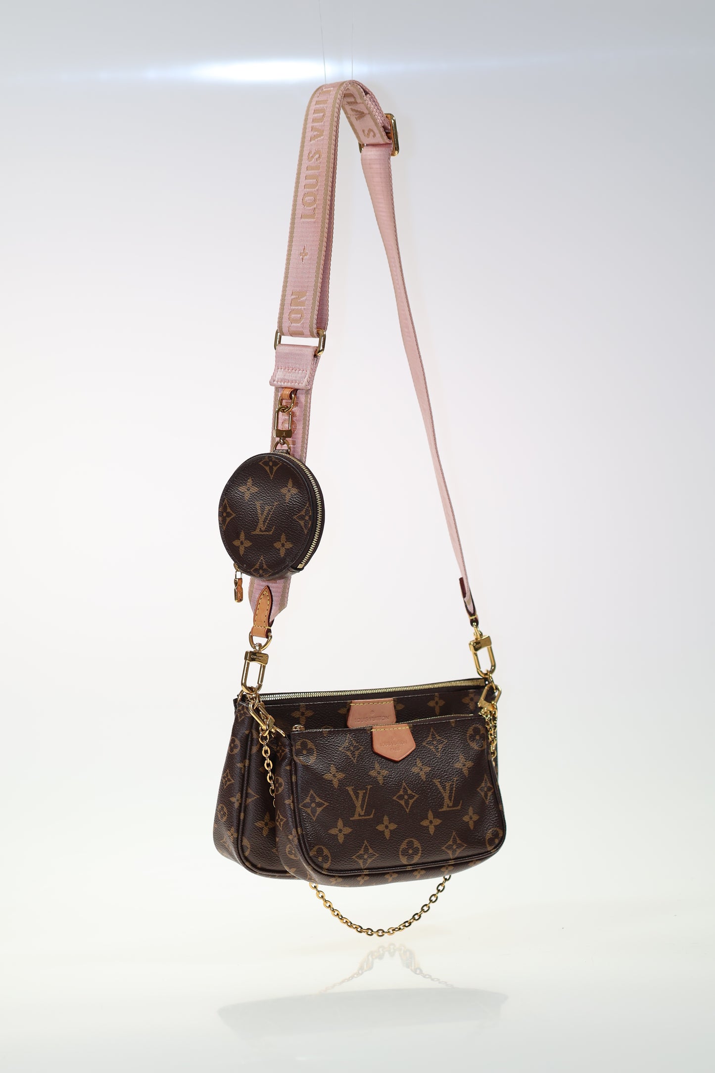 LOUIS VUITTON MULTI POCHETTE ACCESSOIRES M44840 ROSE FULLSET