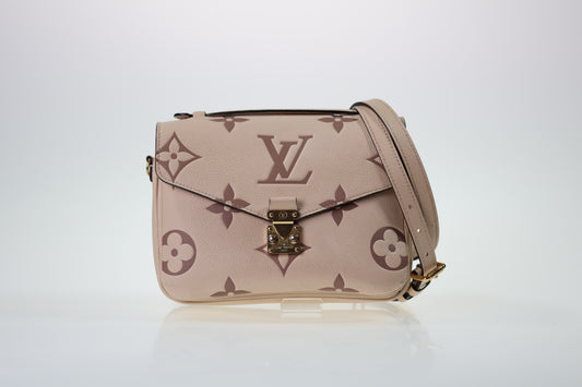 LOUIS VUITTON Pochette Metis Empreinte Bicolor FULLSET