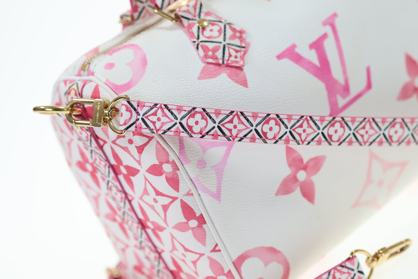 LOUIS VUITTON Speedy 25 Bandouliere Watercolor Pink