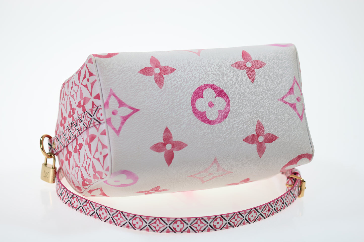 LOUIS VUITTON Speedy 25 Bandouliere Watercolor Pink