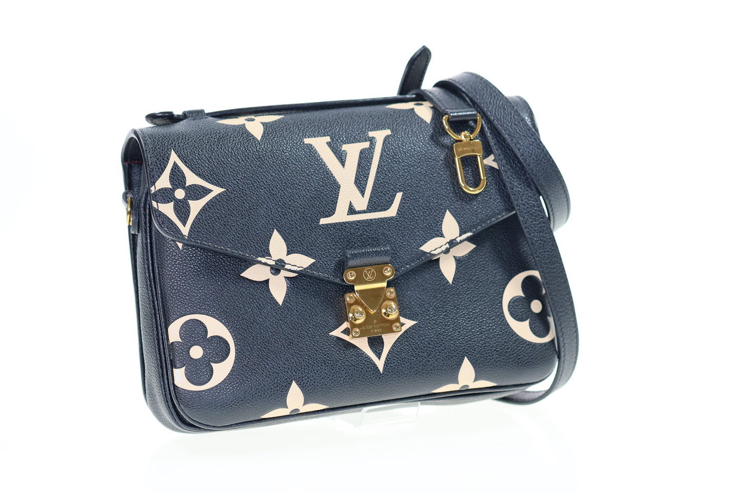 LOUIS VUITTON Pochette Metis Empreinte Bicolor FULLSET Schwarz