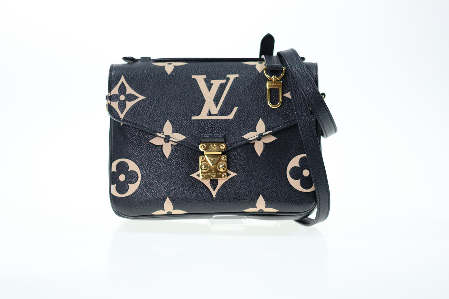 LOUIS VUITTON Pochette Metis Empreinte Bicolor FULLSET Schwarz