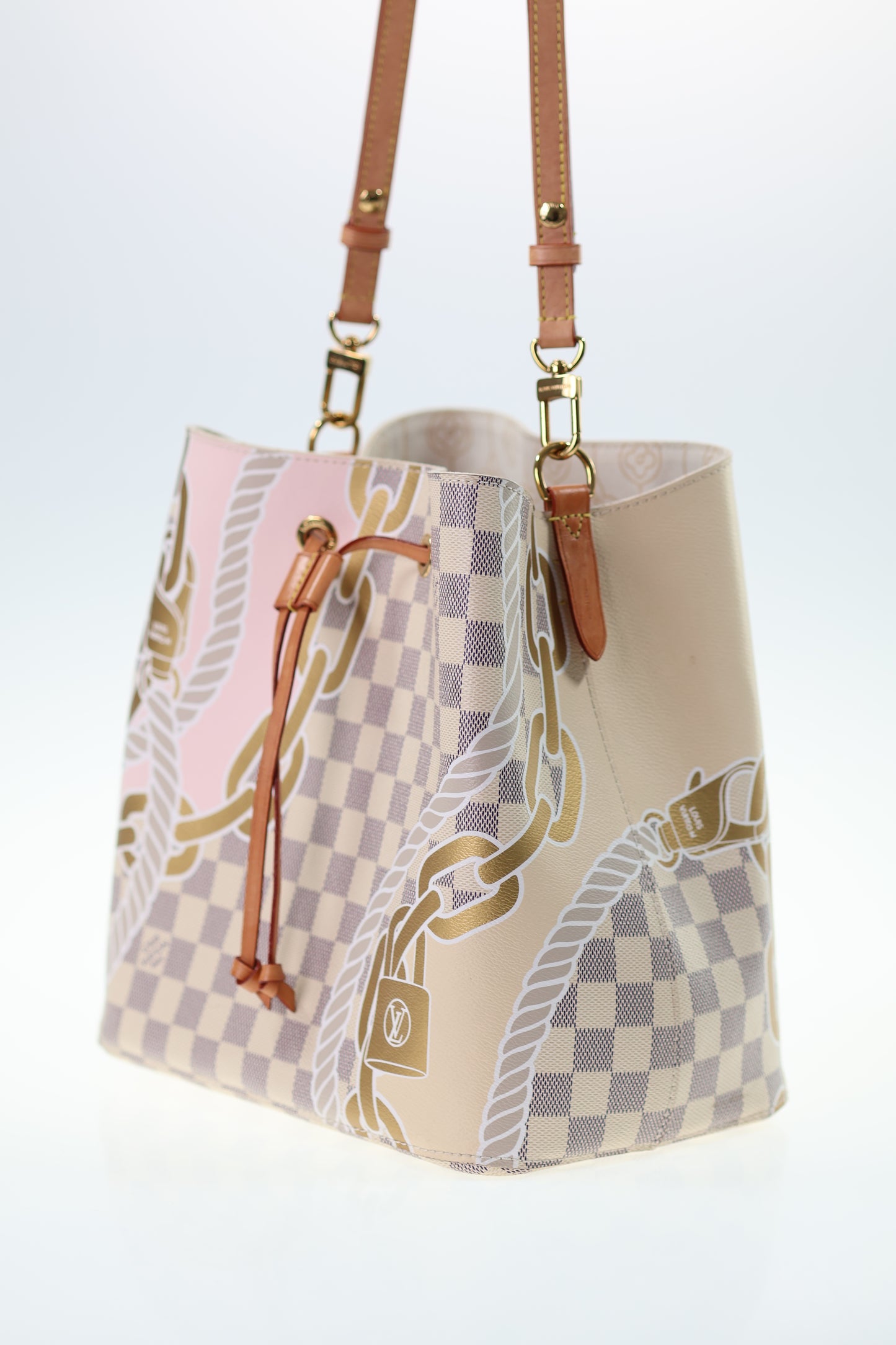 LOUIS VUITTON NEONOE Damier Azur Giallo N40151SET COMPLETO