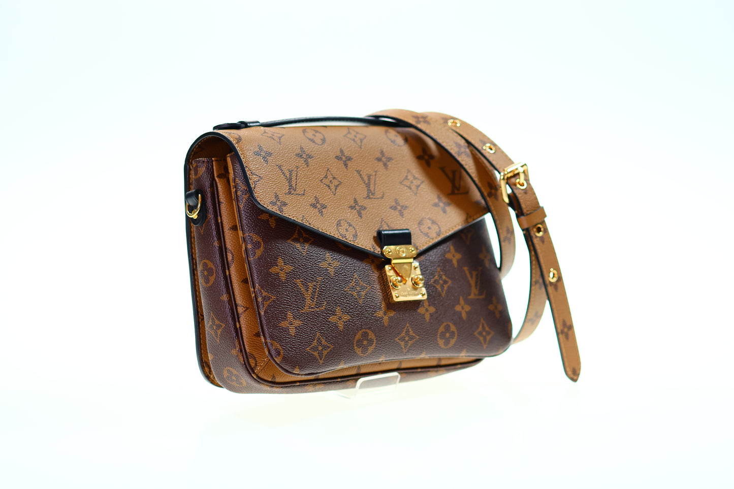 Borsa a tracolla LOUIS VUITTON Metis Monogram Infrarouge Nero-Rosso