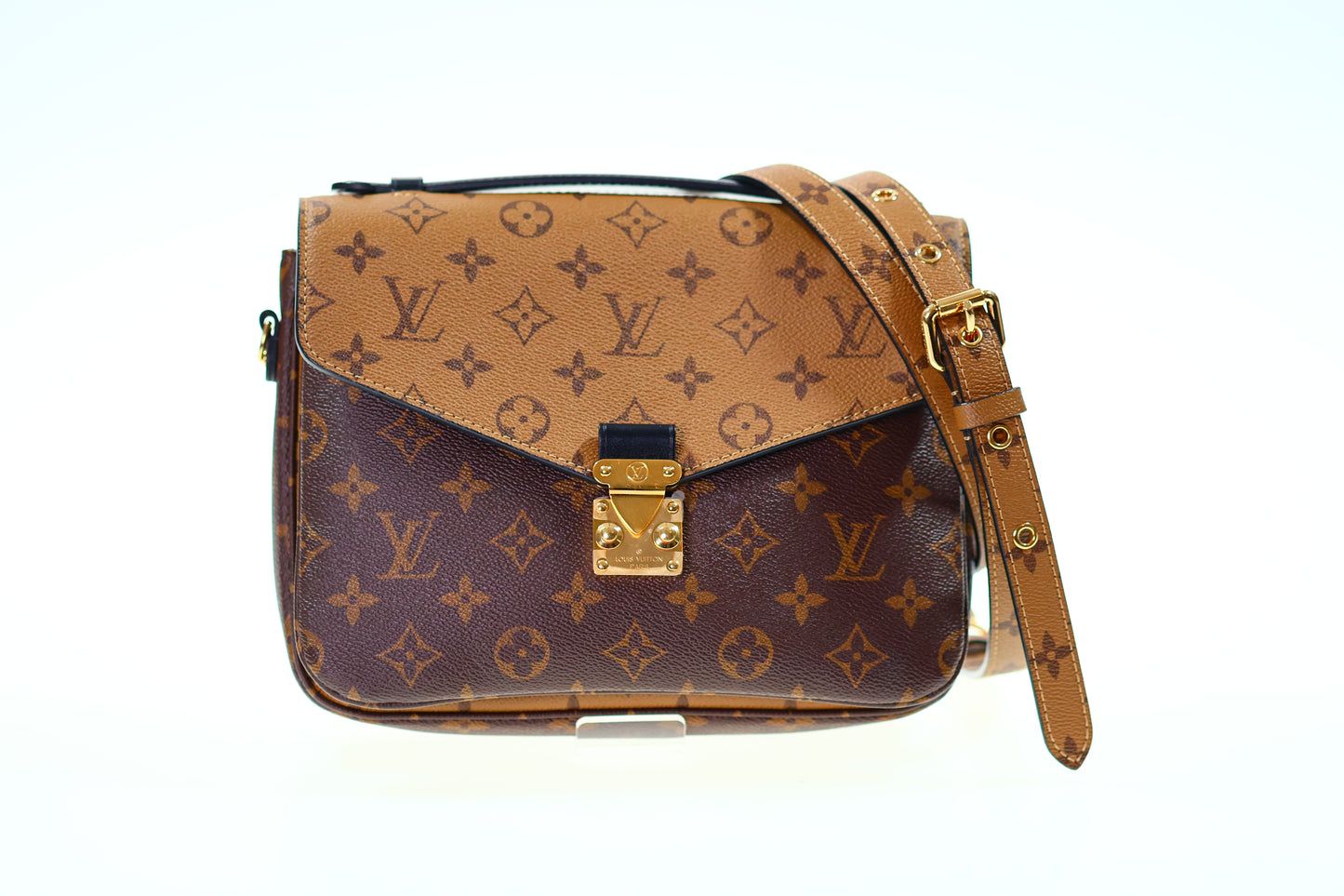Borsa a tracolla LOUIS VUITTON Metis Monogram Infrarouge Nero-Rosso