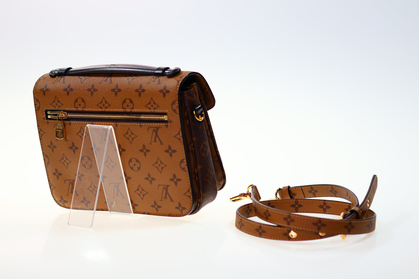 Borsa a tracolla LOUIS VUITTON Metis Monogram Infrarouge Nero-Rosso